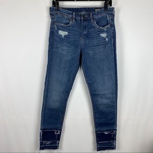Blank NYC Sz 29 Crybaby Distressed Raw Hem Jeans